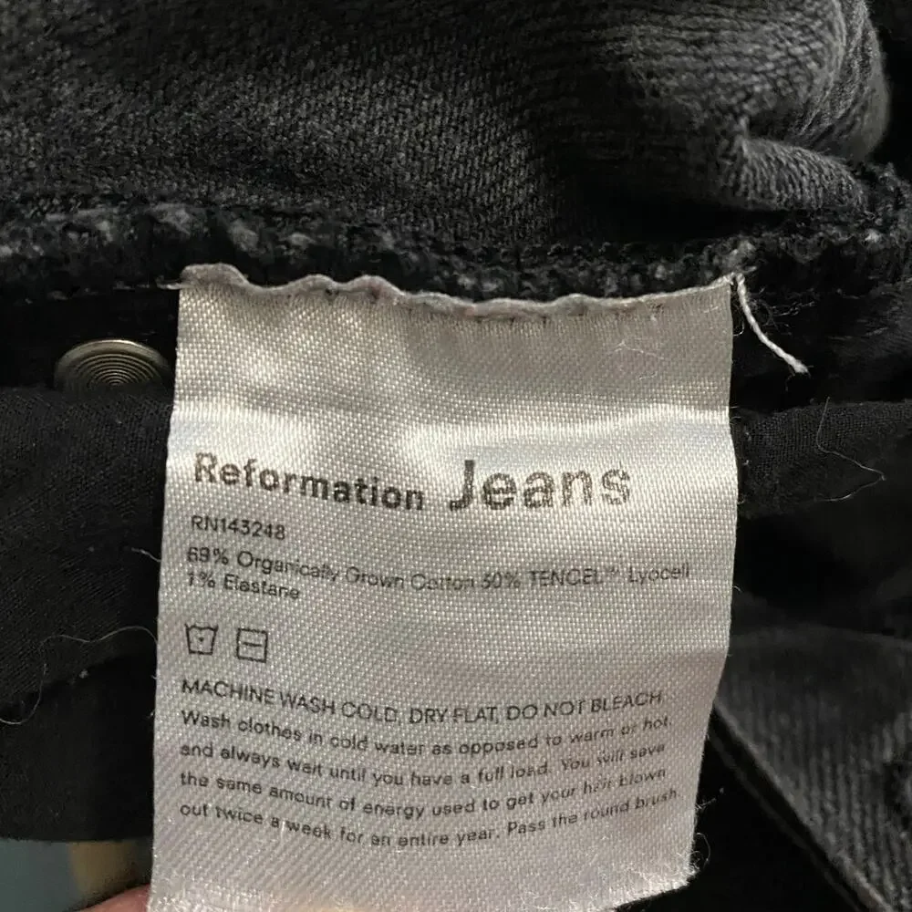 Reformation High Rise Black Jean skinny size 28 - Picture 3 of 7